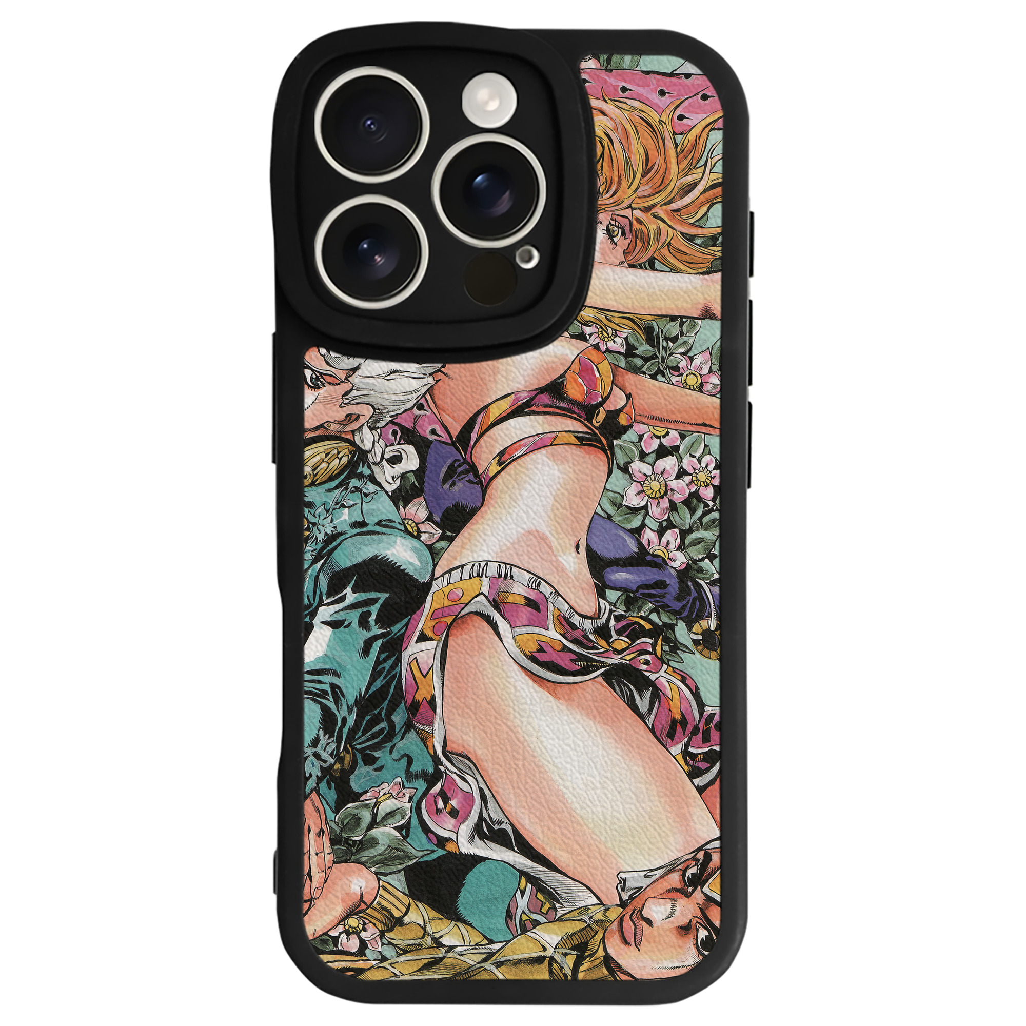 （画像用） ジョジョの奇妙な冒険 JoJo's Bizarre Adventure 【iPhone 16シリーズ対応】シリコンスマホケース（レザー調） 材質：シリコン